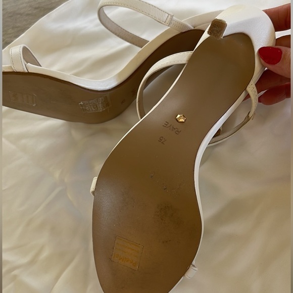 RAYE white leather heels sz 7.5 - Picture 7 of 10